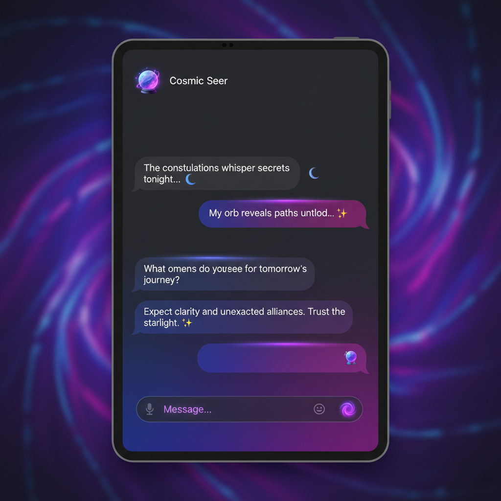 Live psychic chat interface